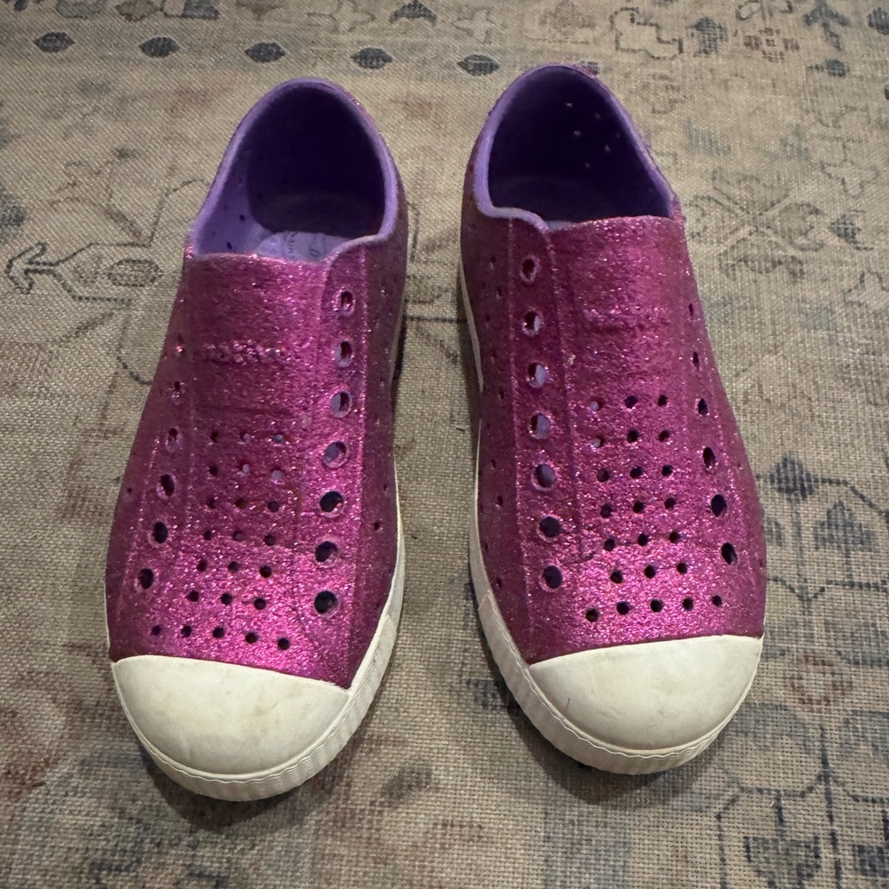 Native Jefferson Sparkly Purple Slip-On Shoes